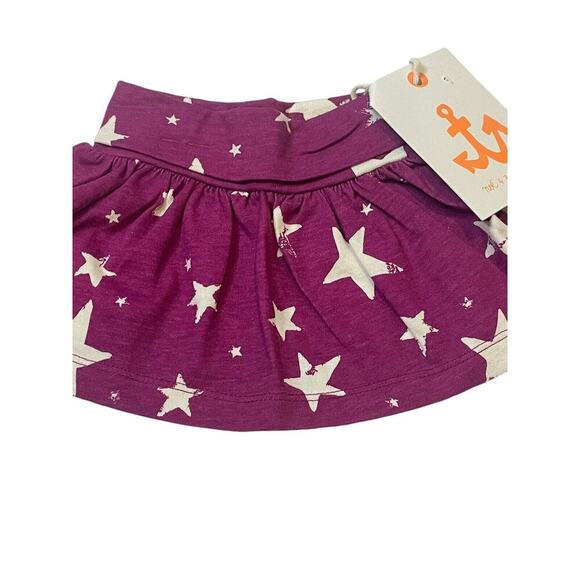 Noe and Zoe Baby Skirt Purple Inverse Stars Pull On Organic Cotton Size 0-3M NWT - Picture 4 of 6